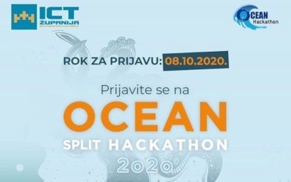 Ocean Hackathon 2020 od 09. do 11. 10. 2020. u Splitu - poziv zainteresiranim natjecateljima