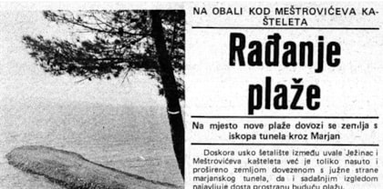 Iz arhiva Slobodne Dalmacije, 18. 10. 1978. - Nasipanje splitske plaže Kaštelet