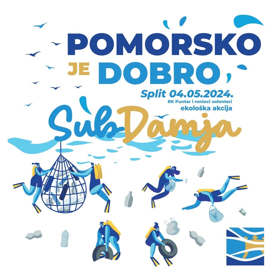 EKO SUB~DAMJA 2024 - Ekološka akcija čišćenja podmorja na području lučice Jadran u Splitu